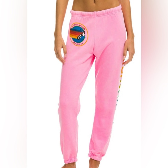 Pink Aviator Nation Sweatpants - Picture 1 of 4